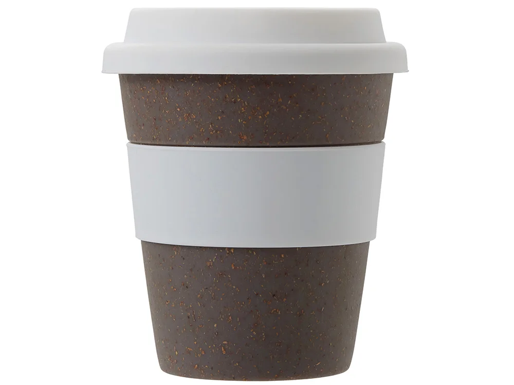 Стакан из бамбукового волокна Café серо-коричневый/белый 350 мл - фото 4