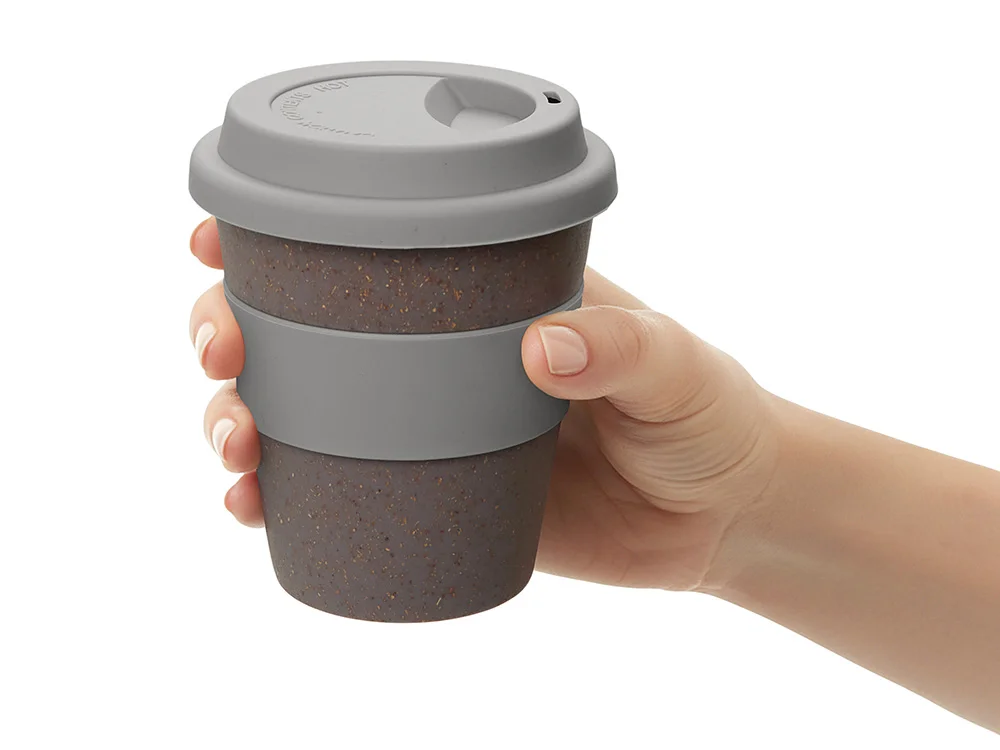 Стакан из бамбукового волокна Café серо-коричневый/серый 350 мл - фото 5