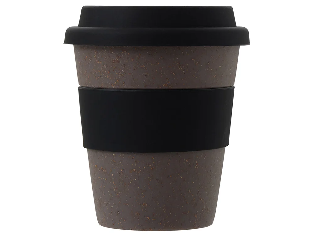 Стакан из бамбукового волокна Café серо-коричневый/черный 350 мл - фото 4