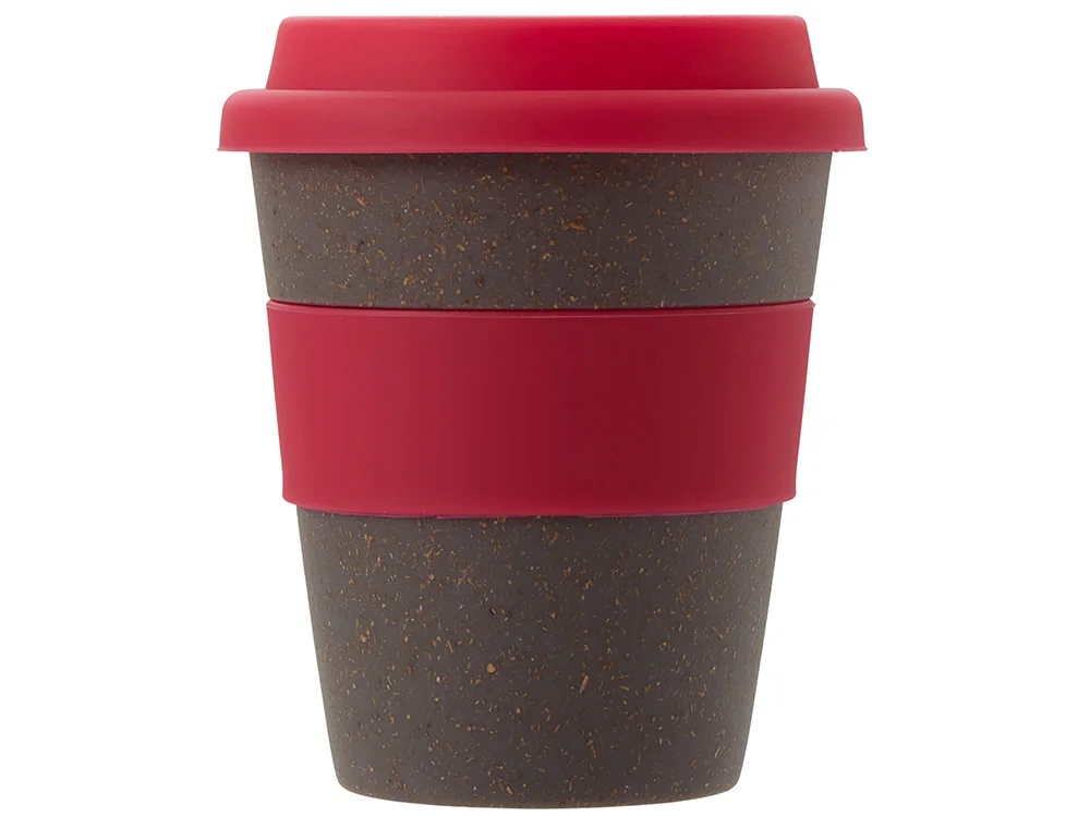 Стакан из бамбукового волокна Café серо-коричневый/розовый 350 мл - фото 4