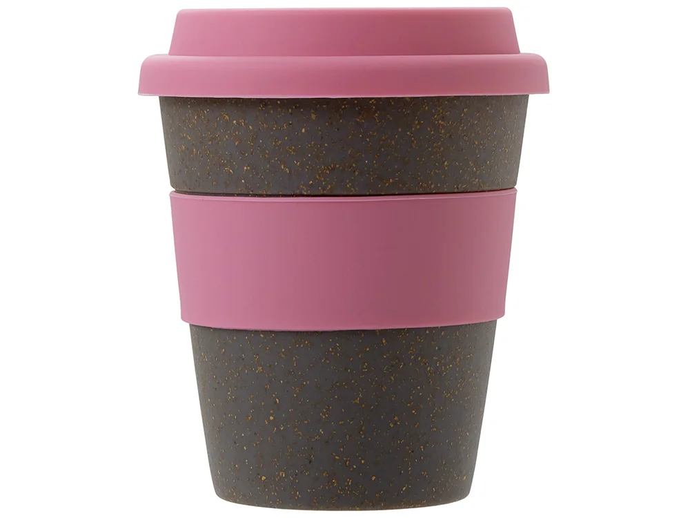 Стакан из бамбукового волокна Café серо-коричневый/пыльно-розовый 350 мл - фото 5