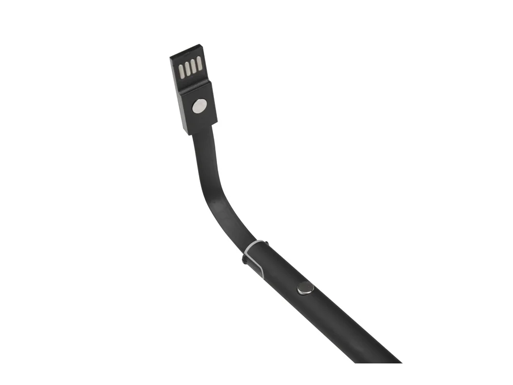 Ручка металлическая шариковая Connect с кабелем USB 2 в 1 черный - фото 4