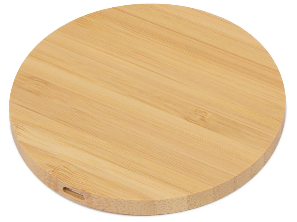 Беспроводное зарядное устройство из бамбука Cap натуральный