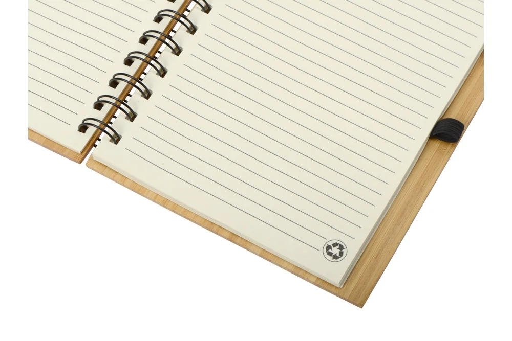Блокнот Bamboo tree с ручкой бежевый - фото 4