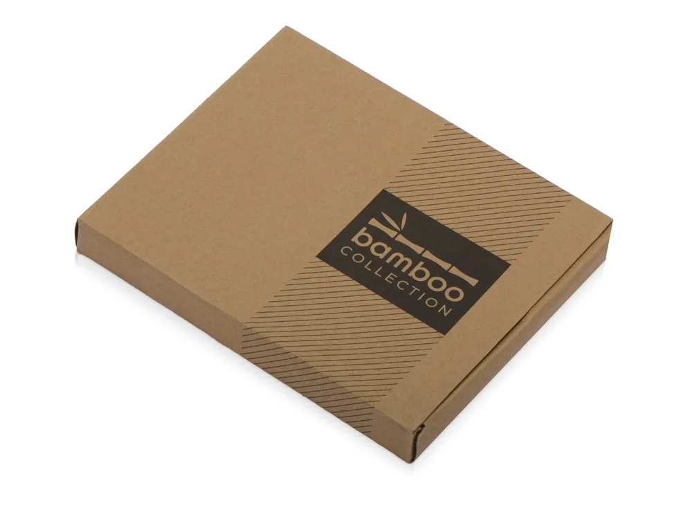 Блокнот Bamboo tree с ручкой бежевый - фото 7