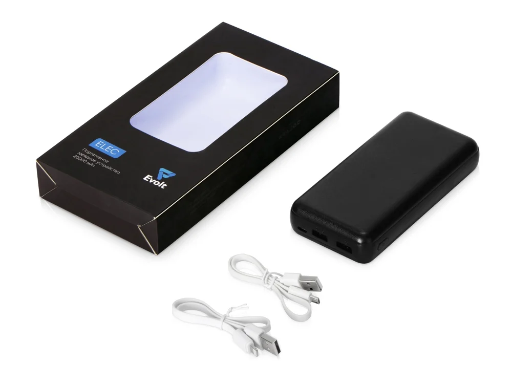 Внешний аккумулятор Elec 20000 mAh черный - фото 8