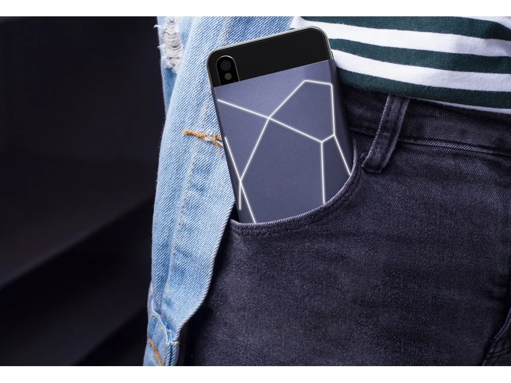 Внешний беспроводной аккумулятор Geo Wireless с подсветкой лого 5000 mAh черный - фото 7