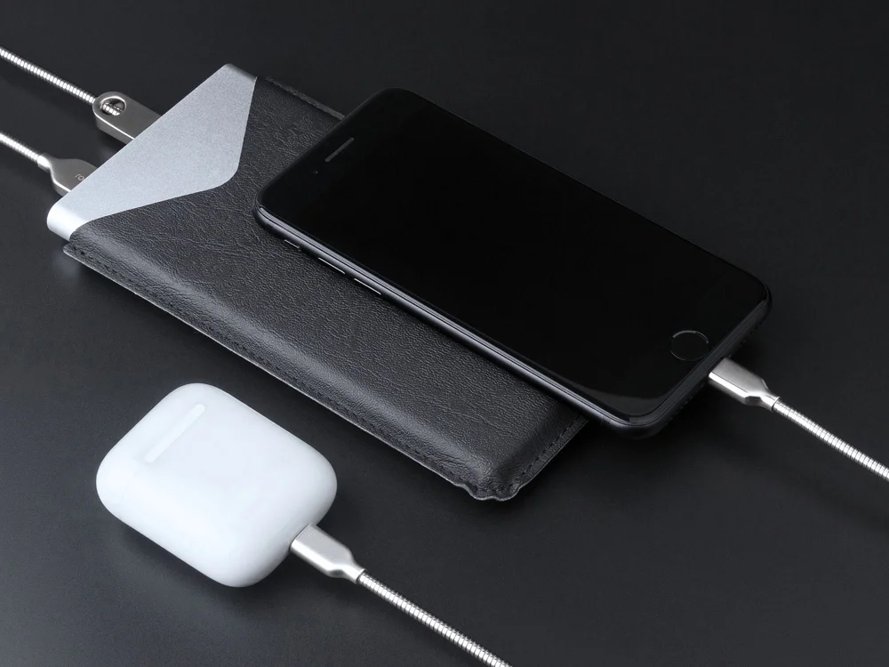 Внешний аккумулятор NEO AX100L 10000 mAh серебристый - фото 9