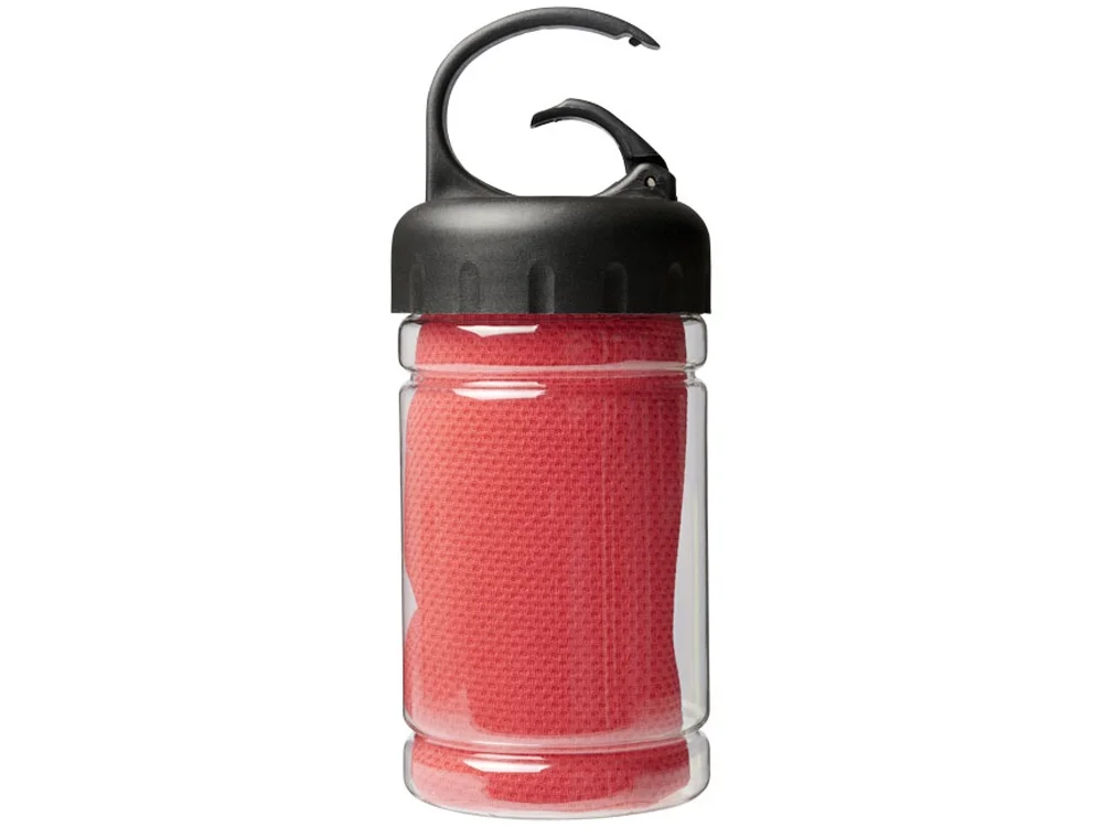 Охлаждающее полотенце «Remy» в контейнере, красный - фото 2