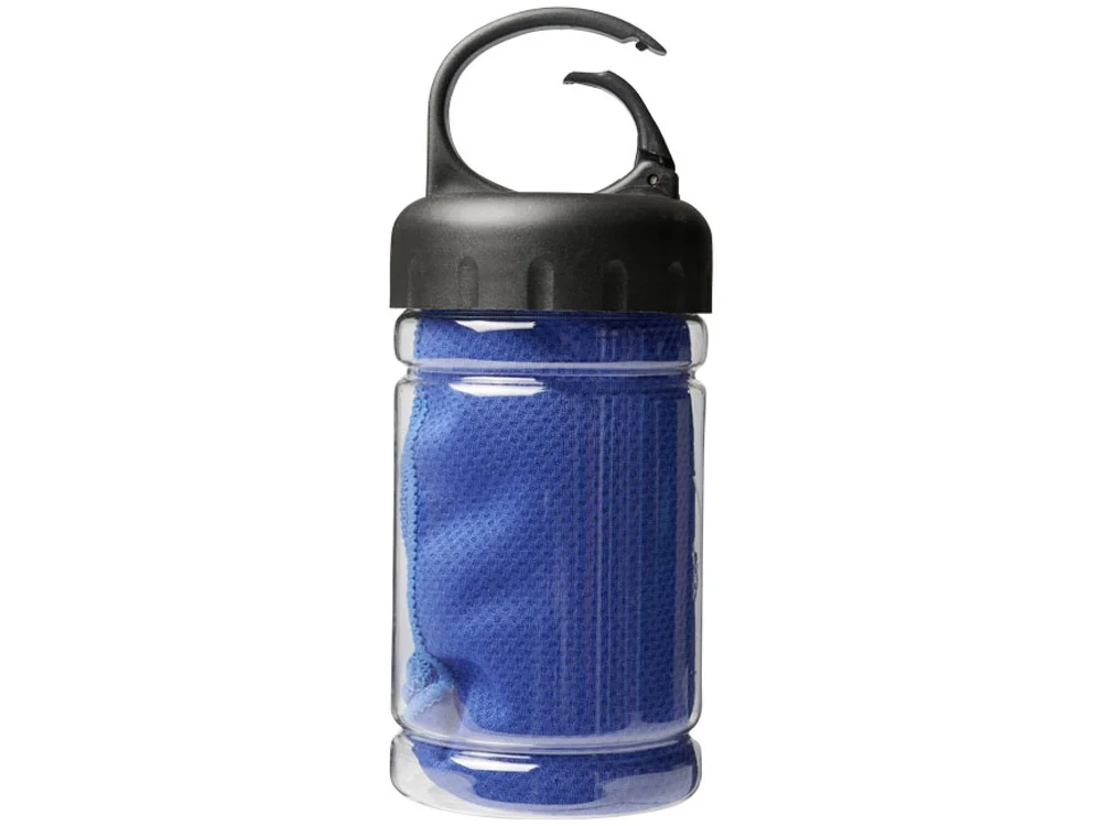 Охлаждающее полотенце «Remy» в контейнере, синий - фото 2