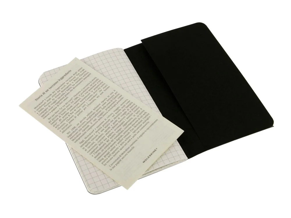 Записная книжка Moleskine Cahier Pocket в клетку А6 черный - фото 3