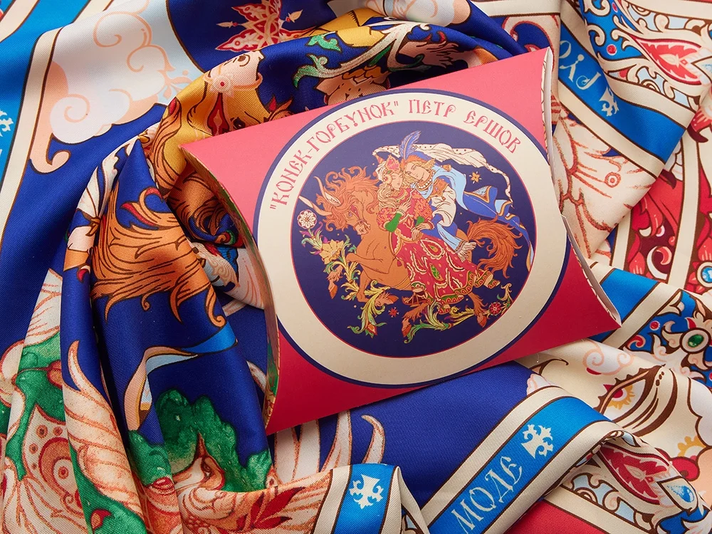 Платок «Конёк - Горбунок», разноцветный - фото 5