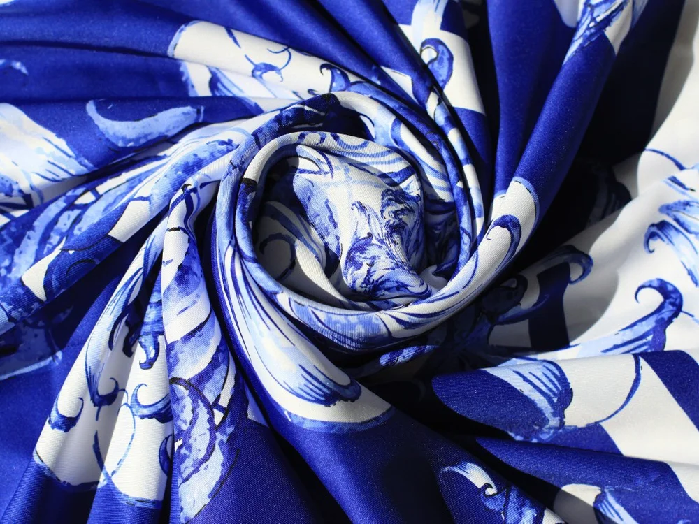 Платок «Гжель», синий/белый - фото 2