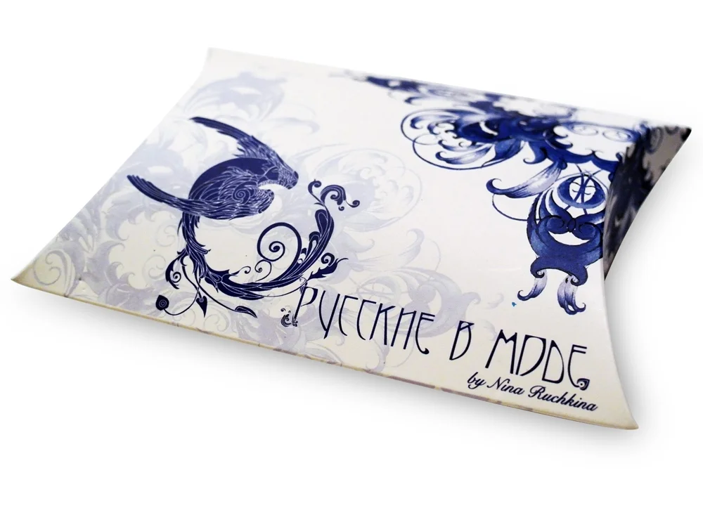 Платок «Гжель», синий/белый - фото 4