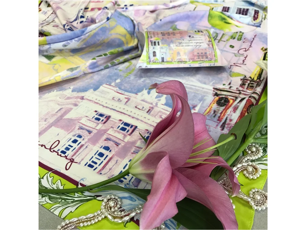 Платок Я горожанка разноцветный - фото 2