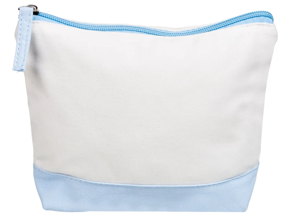 Косметичка хлопковая «Cotton», белый/голубой - фото 3