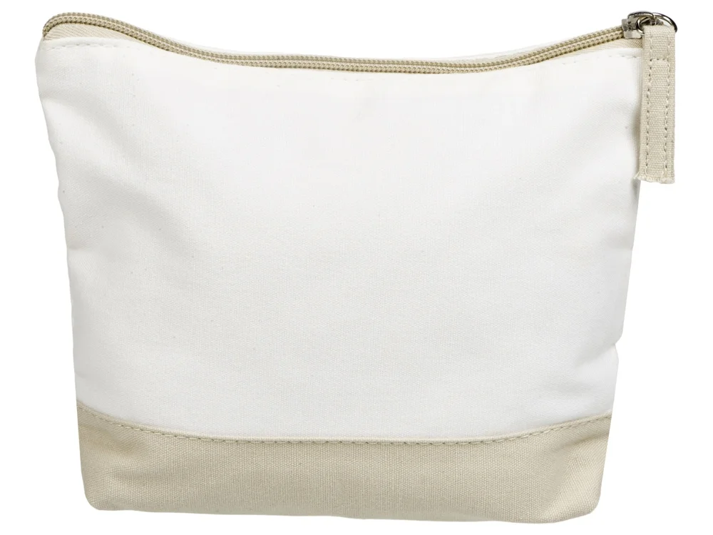 Косметичка хлопковая Cotton белый/бежевый - фото 4