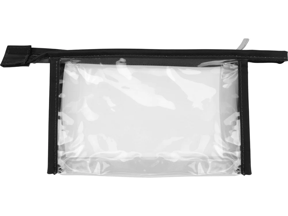 Прозрачная пластиковая косметичка Lucy черный/прозрачный - фото 2