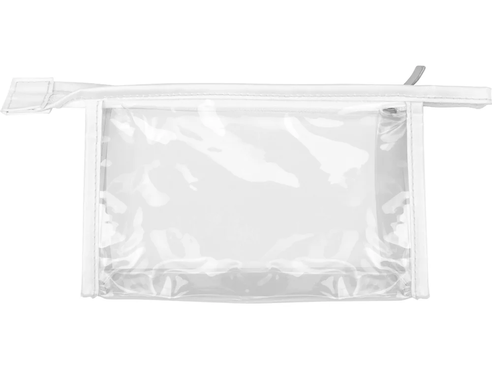 Прозрачная пластиковая косметичка Lucy белый/прозрачный - фото 2