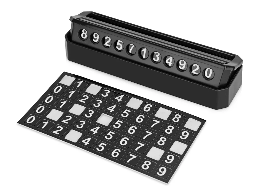 Табличка «Tempark» с номером телефона для временной парковки, черный - фото 2