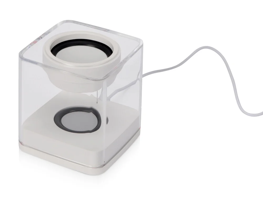 Портативная колонка «iLO Speaker», 10 Вт, белый, прозрачный - фото 2
