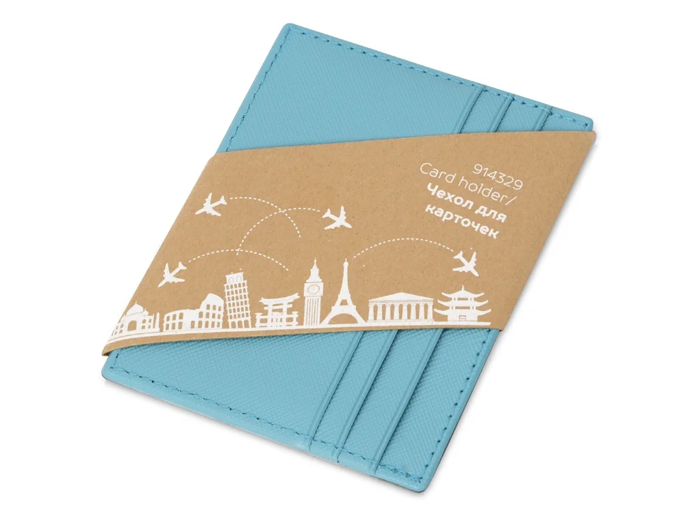 Чехол для карточек и купюр «Weekend», голубой - фото 7