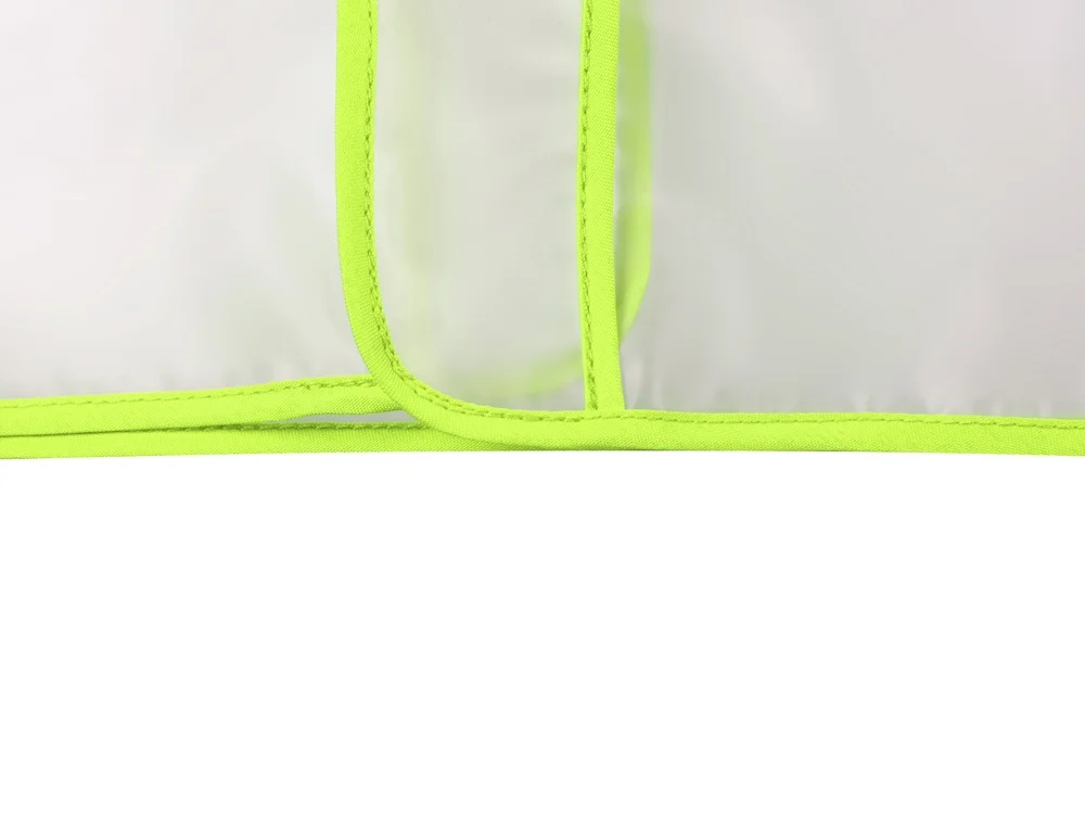 Дождевик «Providence» c чехлом, унисекс, прозрачный/зеленый, M-L - фото 3