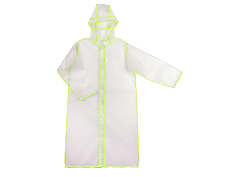 Дождевик Providence c чехлом унисекс прозрачный/зеленый