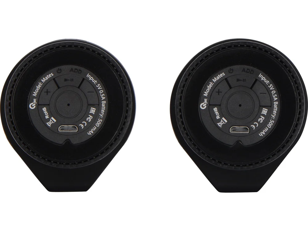 Портативные парные TWS колонки «Mates», черный, серебристый - фото 3