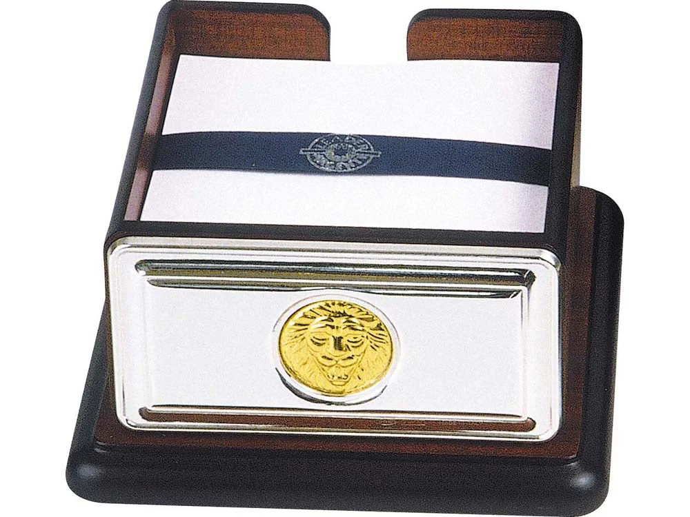 Настольный набор Голова льва коричневый серебристый золотистый - фото 4