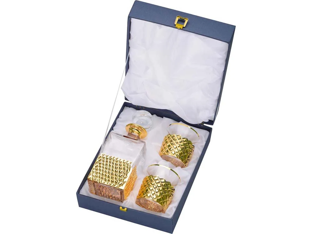 Набор для виски Один на один прозрачный/золотистый 750 мл 2 х 300 - фото 2