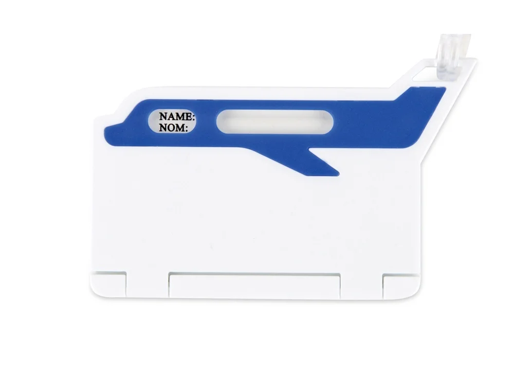 Бирка для багажа «Hop», белый/синий - фото 2