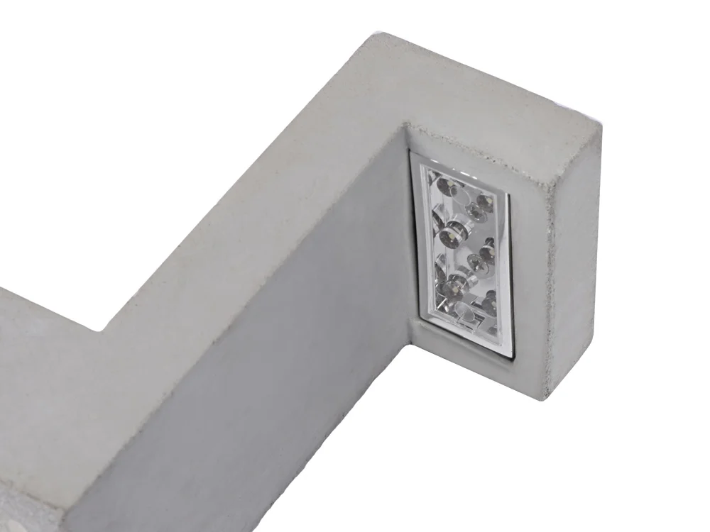 Настольная лампа из бетона Blok Lamp серый - фото 5