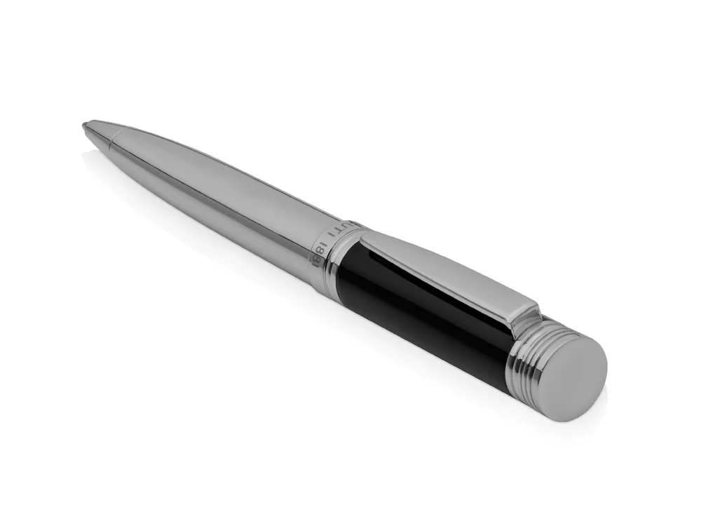 Ручка шариковая Zoom Classic Black серебристый/черный - фото 4