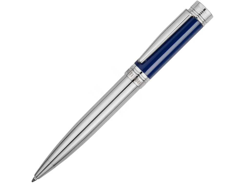 Ручка шариковая Zoom Classic Azur серебристый/синий - фото 1