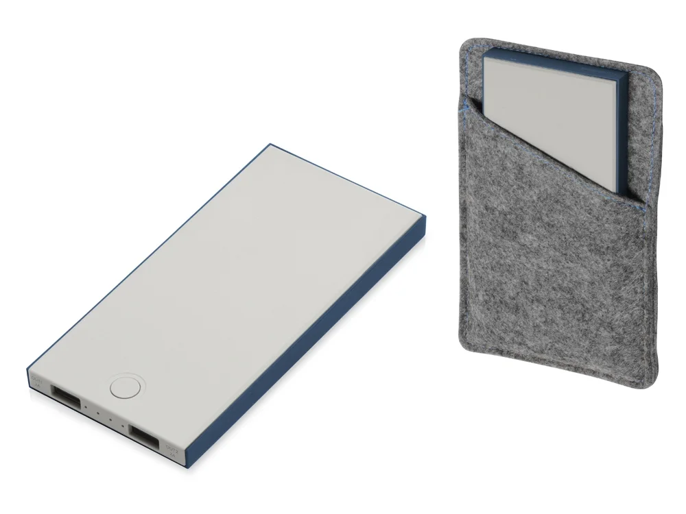 Внешний аккумулятор NEO NS100B 10000mAh серый/синий - фото 1