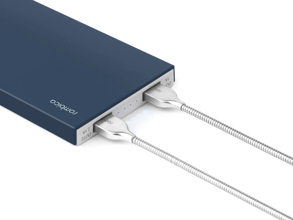Внешний аккумулятор NEO NS100B 10000mAh серый/синий - фото 12