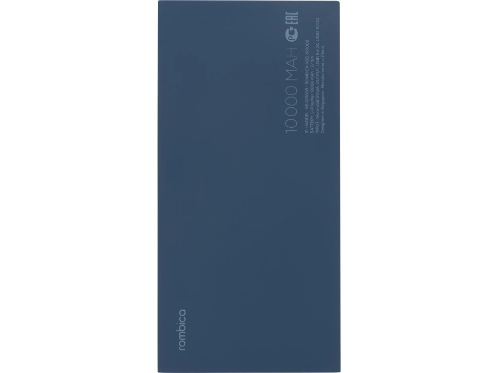 Внешний аккумулятор NEO NS100B 10000mAh серый/синий - фото 6