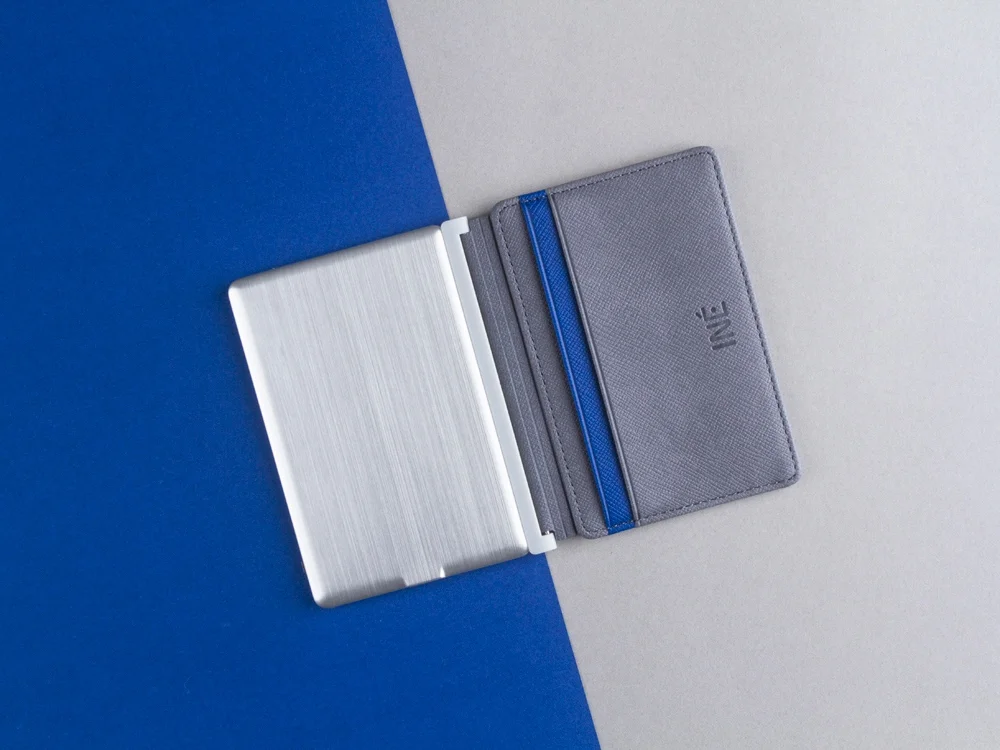 Портмоне с зарядным устройством INE 3000 mAh серый - фото 2