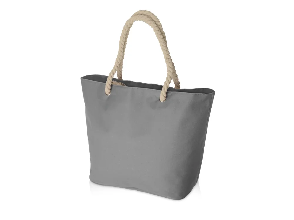 Сумка Seaside для шопинга и пляжа с широким дном серый - фото 2
