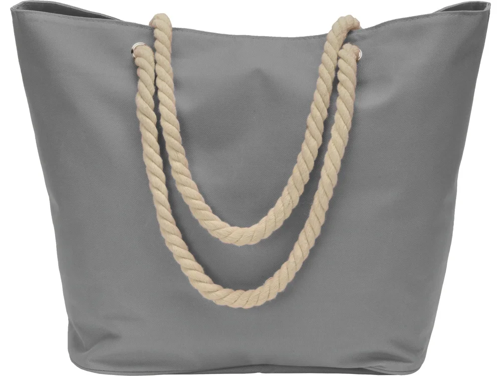 Сумка Seaside для шопинга и пляжа с широким дном серый - фото 3