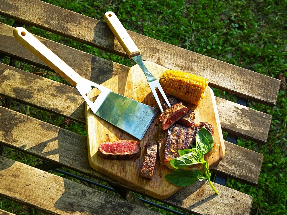 Набор аксессуаров для барбекю Grill Master натуральный/серебристый - фото 8