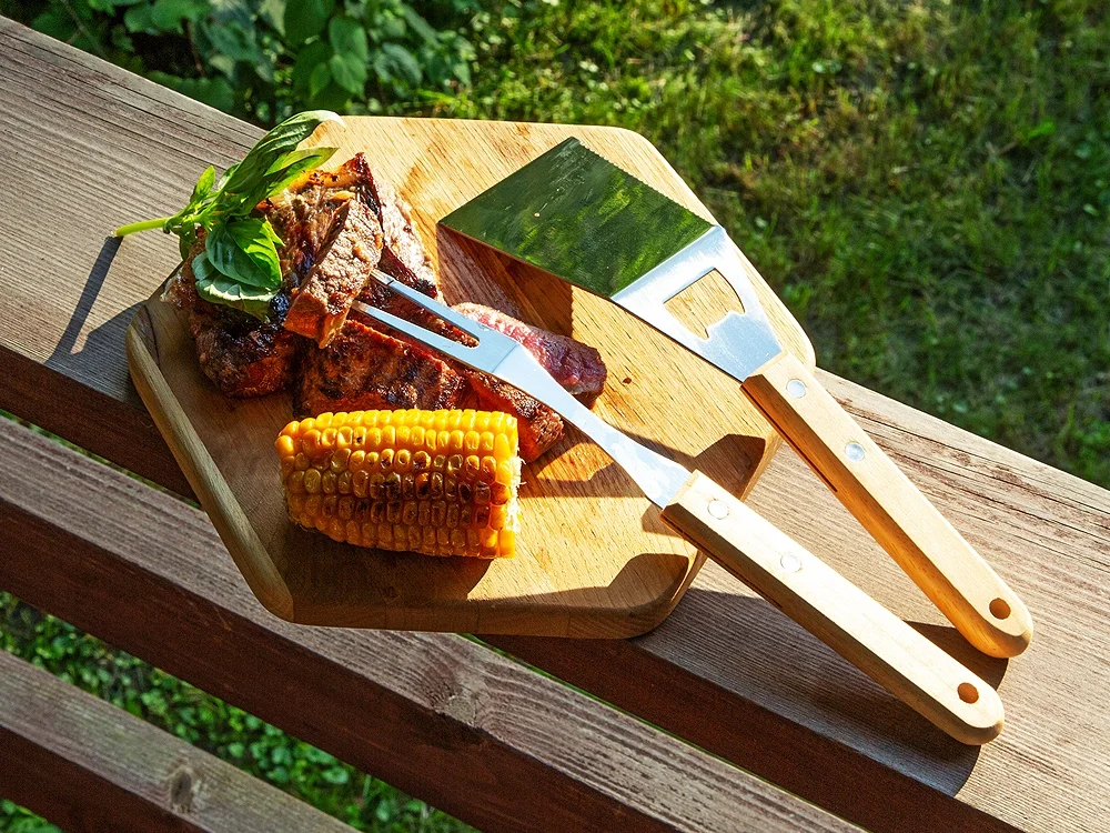 Набор аксессуаров для барбекю Grill Master натуральный/серебристый - фото 9