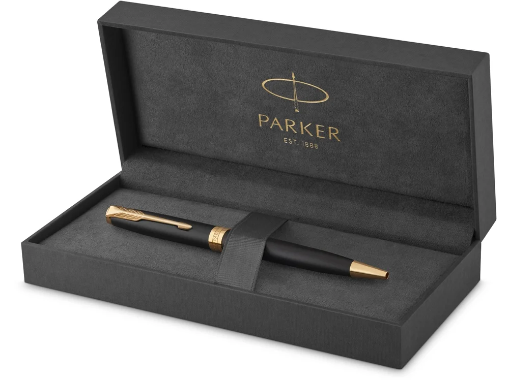 Ручка шариковая Parker Sonnet Core Matte Black GT черный матовый/золотистый - фото 3