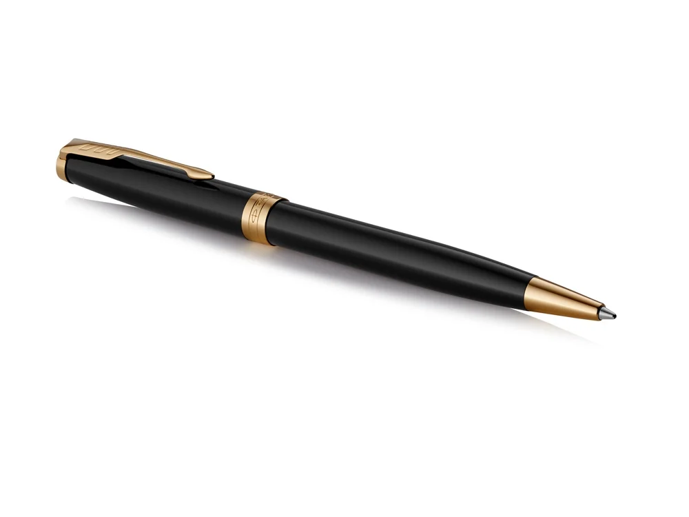 Ручка шариковая Parker Sonnet Core Black Lacquer GT черный глянцевый/золотистый - фото 2