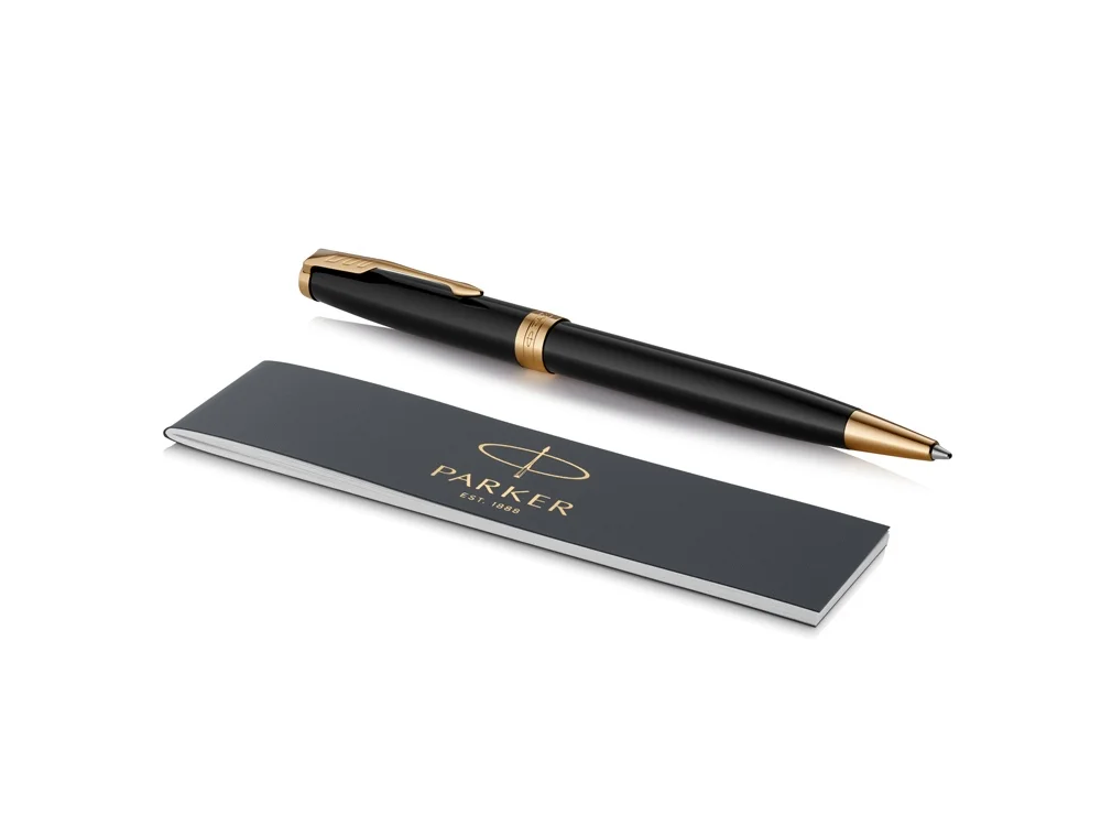 Ручка шариковая Parker Sonnet Core Black Lacquer GT черный глянцевый/золотистый - фото 3
