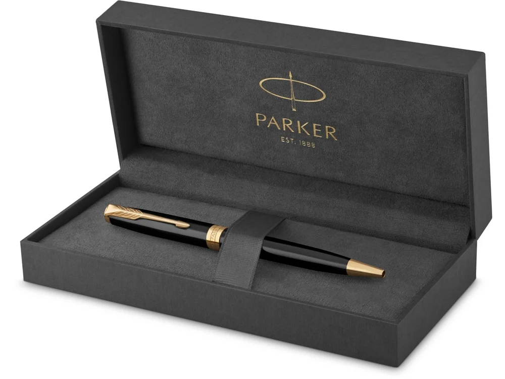 Ручка шариковая Parker Sonnet Core Black Lacquer GT черный глянцевый/золотистый - фото 4