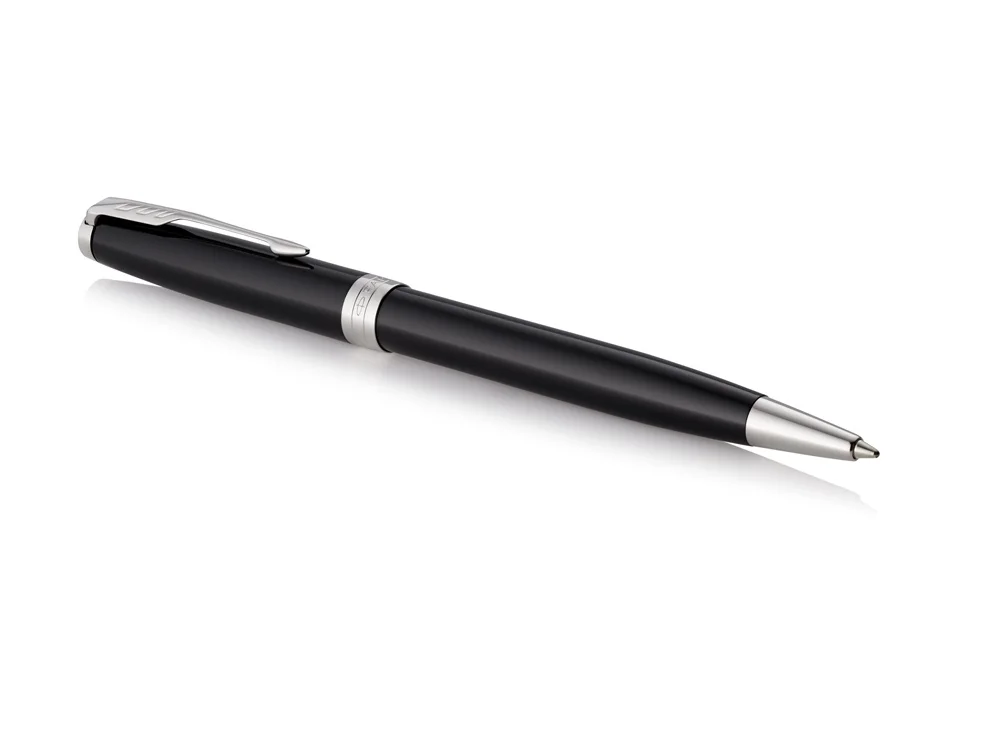 Ручка шариковая Parker Sonnet Core Black Lacquer CT черный глянцевый/серебристый - фото 2