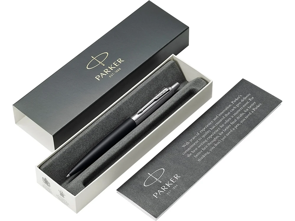 Ручка шариковая Parker Jotter XL Matte черный/серебристый - фото 3