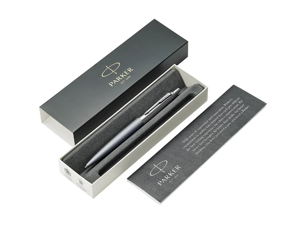 Ручка шариковая Parker Jotter XL Matte серый серебристый - фото 3